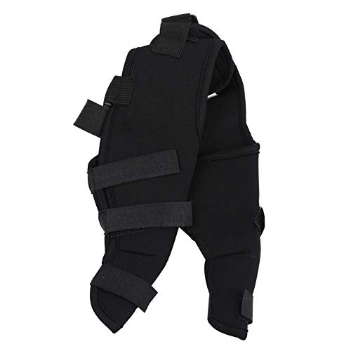 Akozon Pet Dog Knee for Hind Leg Recovery Hip Brace Support Arthritis Right Leg Arthritis Suitable for Small Dogs Such as Yorkshire Terrier (Leggings) HJ25 rear double leggings black XS