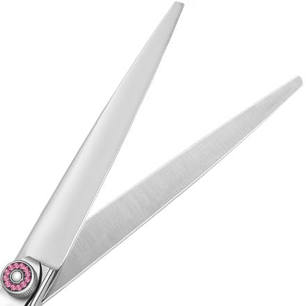 7" Dog Grooming Scissors for Grooming Face and Paws Safety Shears Trimming Cutting Shears for Dog Cat Pet Grooming Pink 7" Cutter - PawsPlanet Australia