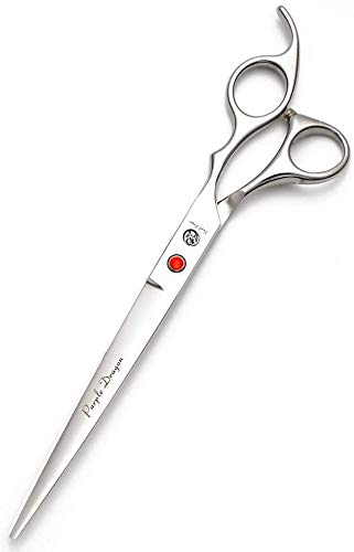 Purple Dragon 5"/5.5"/6"/6.5"/7"/7.5"/8"/9"/10" Sharp Edge Hair Cutting Shears Pet/Puppy/Cat Grooming Scissors with Bag - Perfect for Barber or Dog Groomer 8 inch - PawsPlanet Australia