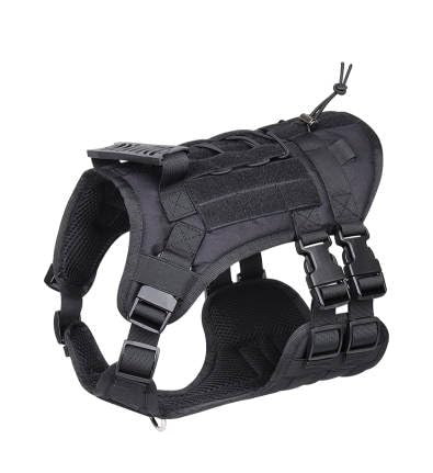 Dog Tactical Vest Harness - for Walking, Training, Camping, Hiking, Hunting – Military Style – Comfortable - Breathable - Reinforced - Very Resistant (Green, Medium) Green - PawsPlanet Australia