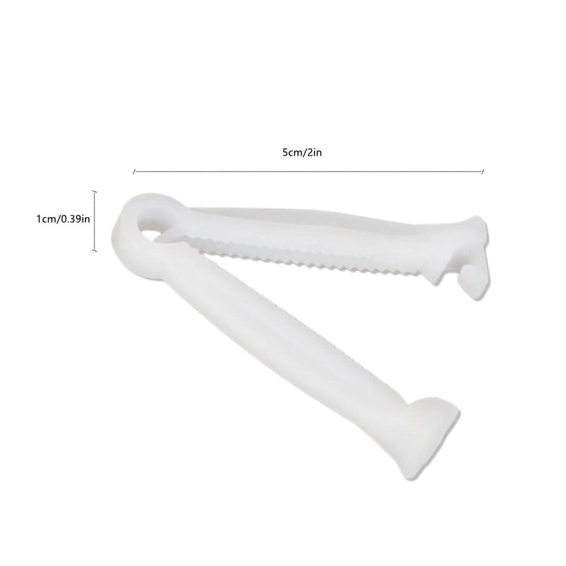 Chaungfu 50pcs Disposable Umbilical Cord Clamp Birth Hemostatic Materials,Pig Umbilical Cord Clamp for Animals Puppy Kittens Cow Livestock Sheep,Home Birth Supplies kit，White, 5x1cm - PawsPlanet Australia
