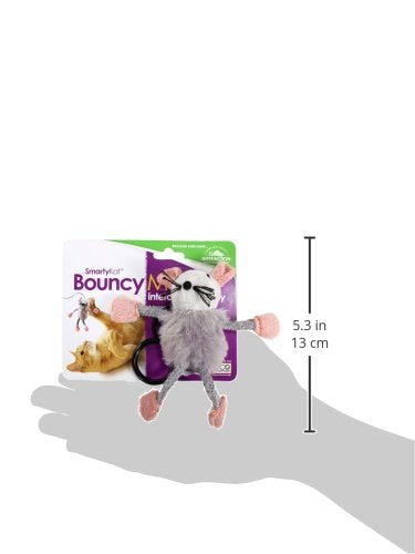 SmartyKat Bouncy Mouse Bungee Dangler Plush Cat Toy - Randomly Selected Color, One Size - PawsPlanet Australia