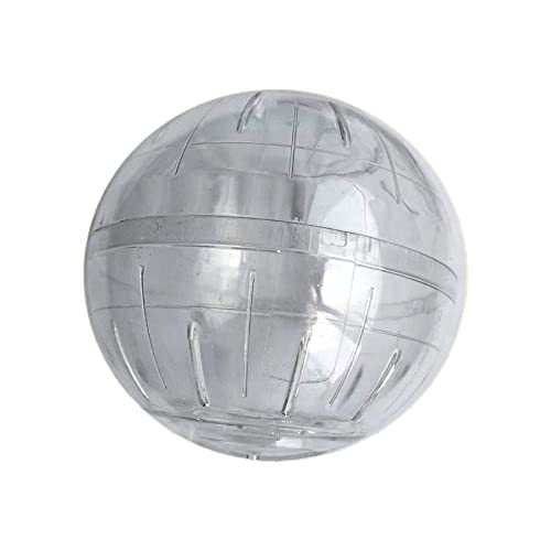 Dwarf Hamster Ball 4.92inch Crystal Running Ball for Hamsters Run-about Exercise Fitness Wheels Small Animal Toys Chinchilla Cage Accessories (S, White B)