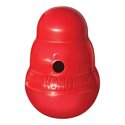 KONG Wobbler - Interactive Dog Toy for Treat Dispensing - Dog Slow Feeder for Healthy Eating - for Medium/Small Dogs Small (Pack of 1) - PawsPlanet Australia