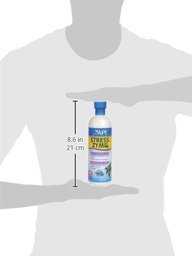 API STRESS ZYME Freshwater and Saltwater Aquarium Cleaning Solution 16-Ounce Bottle 16 oz multi natural