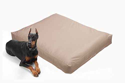 Dog Bed Cover – Waterproof Cover for Dog Bed – Heavy Duty, Machine Washable Zippered Liner – Durable, USA-Made Fabric for Pets – Ideal Pet Bedding Protector for Accidents and Messes - Medium (Tan) Tan - PawsPlanet Australia