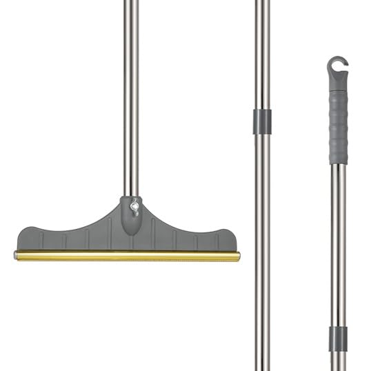 Stainless Steel Carpet Rake for Pet Hair Removal, Reusable Cat Dog Hair Remover with 47’’ Adjustable Long Handle Advanced Lint Remover Scraper for Carpets, Rugs, Mats, Furniture (Grey) grey - PawsPlanet Australia