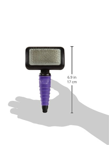 Master Grooming Tools Ergonomic Slicker Brushes — Durable, Lightweight Brushes for Grooming Dogs and Cats - Medium, Purple