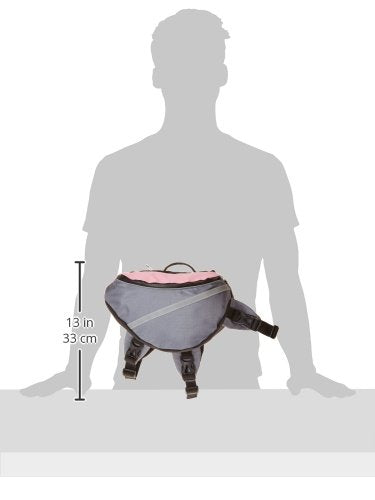 Doggles Dog Extreme Backpack, Gray/Pink, Medium - PawsPlanet Australia