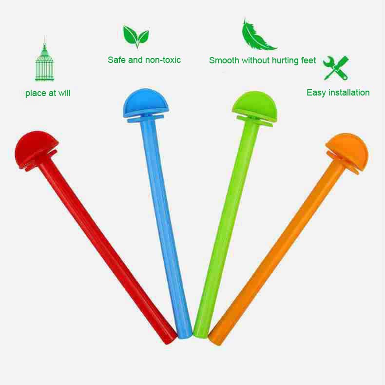 4 Pack Perch Cage Clip On Plastic Parrot Stand for Parakeet Manor Travel Wire Cages Finch Canary Budgie Parrotlets Cockatiels Conure Lovebird Small Birds - PawsPlanet Australia