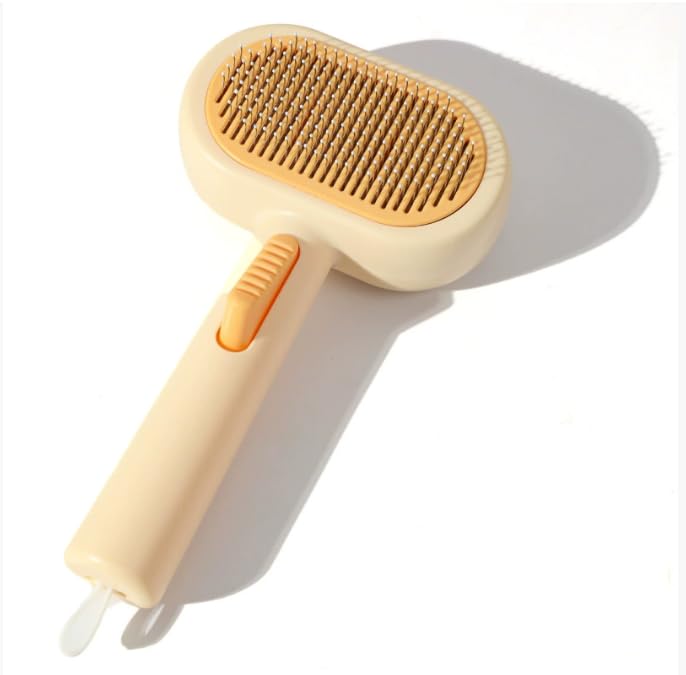 simplely easy Cleaning Pet Spray Hair Removal Comb with Release Button,double sided massagae cleaning Waterproof Pet Grooming Brushes short long hair dogs and cats pets - PawsPlanet Australia
