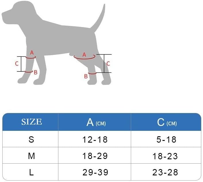 MASBRILL Dog Knee Brace, Adjustable Dog Brace Protector Pads for Back Leg, Dog ACL Hind Leg Brace Cruciate Ligament Care Knee Brace for Dogs Rear Leg, Joint Pain and Muscle Sore - PawsPlanet Australia