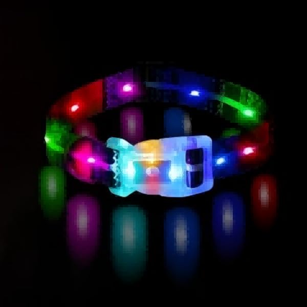 Light Up Dog Collars,LED Dog Collar Rechargeable Waterproof,2-in-1 Buckle Type Glow Collar for Medium Large Dogs- M(10-17 * 0.98 inch can be Crop) Bohemian Orange M(10-17*0.98 inch can be Crop） - PawsPlanet Australia