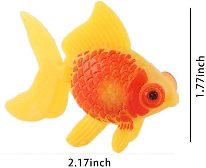 3Pcs Artificial Gold Fish for Aquarium Freshwater Saltwater for Tank Decorations Moving Plastic Small Fish Aquarium Gravel Sand Decorations - PawsPlanet Australia