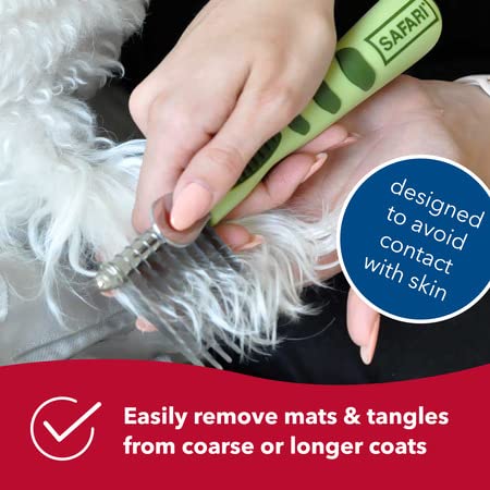 Coastal Pet Safari Dog De-Matting Comb and Undercoat Rake - Bundle for Matted Hair and Shedding Prevention - PawsPlanet Australia