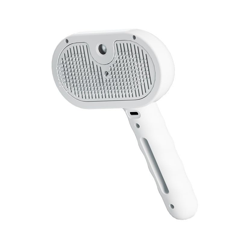 Upgraded rechargeable silicone pet hair removal tool, 3-in-1 automatic cleaning steam brush, suitable for grooming, hair removal, and massage, suitable for cats and dogs. - PawsPlanet Australia