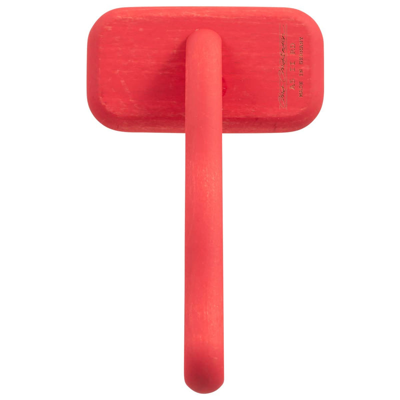 Chris Christensen Dog Brush, Mark II Small Slicker Brush, Groom Like a Professional, Stainless Steel Pins, Lightweight Beech Wood Body, Ground and Polished Tips, Red - PawsPlanet Australia