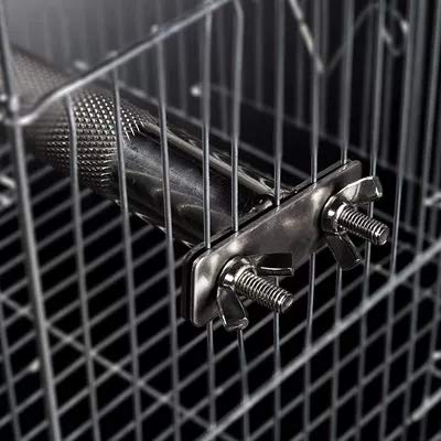 Hypeety Bird Parrot Stainless Steel Stand Perch Rod Bird Grinding Claws Parrot Scratching Stick Perch Platform for Small Birds Conure Cockatiel Parakeet Cage Accessories Exercise Stand L: 11.79*0.98 inch - PawsPlanet Australia