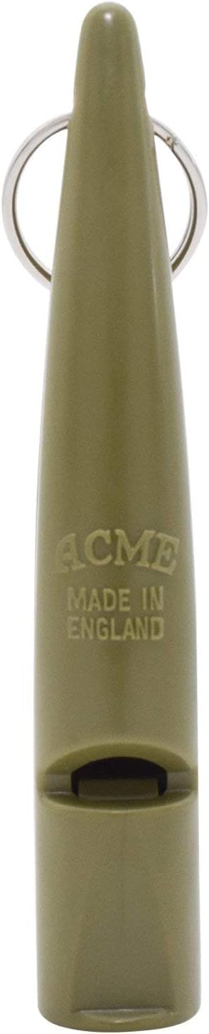ACME 210.5 Professional Dog Training Whistle with Lanyard. BPA-Free Plastic. 90 dBA. Standardized 5700Hz Frequency for Smaller Dogs. Weatherproof. Made in The UK (Olive Drab) Olive Drab
