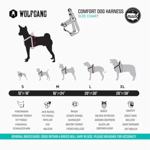 Wolfgang Heavy Duty Adjustable Dog Harness, Pull-Tested to Over 800 lbs for Walking & Training, Daydream Print, Large Large (1 Inch x 20-30 Inch) - PawsPlanet Australia