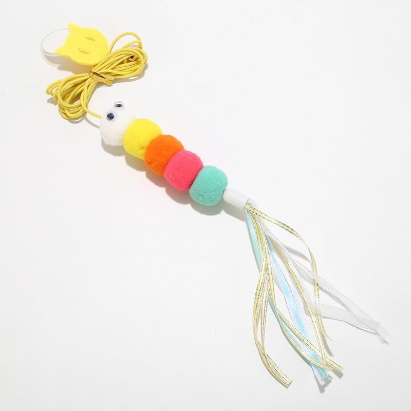 3 Pcs Interactive Toys for Indoor Cats, Best Hanging Cat Toys for Bored Cats, Spring Cat String Toys with Feathers and Bells, Door Hanging Self-Playing Cat Toys - PawsPlanet Australia