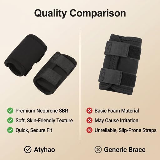 Atyhao Dog Front Leg Brace, Cruciate Ligament Dog Knee Brace Pet Surgical Injury Front Hock Joint Wound Healing Bandage Dog Leg Protectors Anti Licking Sleeve for Dog S