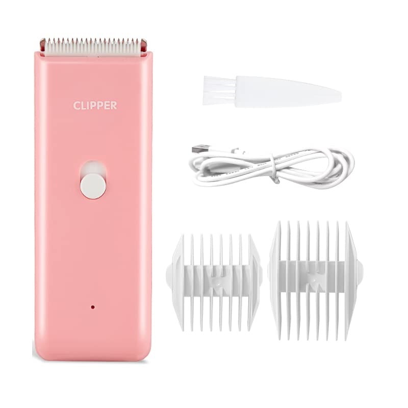 Favrison Dog Grooming Clippers Professional Dog Clippers with 2 Blades for Pet Hair Trimming, Rechargeable Cordless Pet Grooming Clippers for Dogs Cats Rabbits (Pink) Standard Pink - PawsPlanet Australia