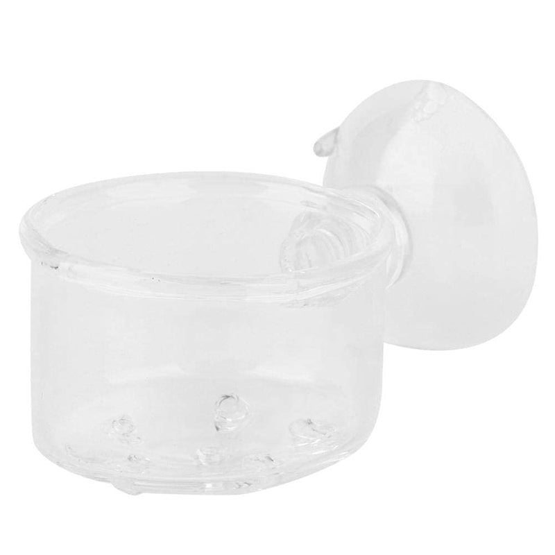 Pssopp Aquarium Red Worm Fish Feeder Transparent Suction Cup Fish Tank Feeding Cup Food Container for Feeding Shrimp Fish Glass Hole Cup - PawsPlanet Australia