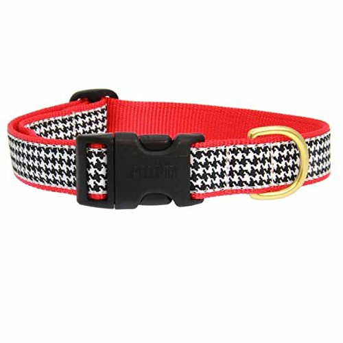 Up Country Houndstooth Pattern Dog Collars and Leashes (Houndstooth Pattern Dog Collar, Medium (12 to 18 Inches) 5/8 Inch Narrow Width)
