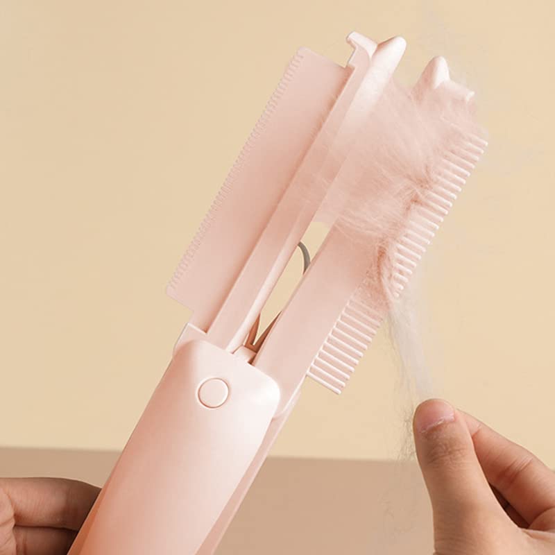 Cat Brush Dog Brush Foldale All-in-One Pet Brush Cat and Dog Grooming Brush Comb Deshedding Tool with Pet Hair Remover Roller for Dogs Cats Pet Pink - PawsPlanet Australia