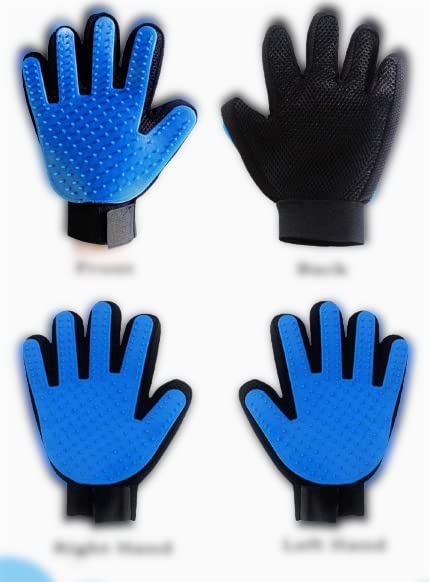 Pet Grooming Glove Pet Cleaning Brush Glove Pet grooming Massage gloves Perfect hair remover election commendable Brush Glove which is more Comfortable for Dog,Cat,Rabbit with pet animal with fur (short and long) along with nice design looks like five ...