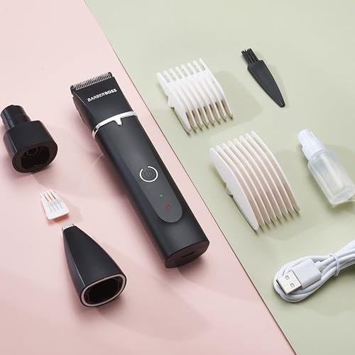 BarberBoss Cordless Pet Grooming Kit for Dogs & Cats, Dog Clippers with Nail Grinder, Quiet Pet Hair Trimmer, USB Rechargeable Groomer Set, Cordless Clippers for Cats - PawsPlanet Australia