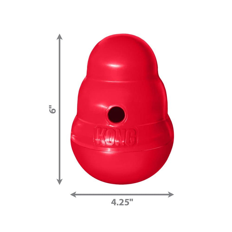 KONG Wobbler - Interactive Dog Toy for Treat Dispensing - Dog Slow Feeder for Healthy Eating - for Medium/Small Dogs Small (Pack of 1) - PawsPlanet Australia
