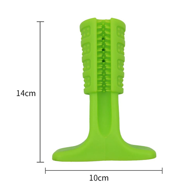 Durable Dog Toothbrush for Small Medium Dogs,Teeth Cleaning Chew Stick, Dog to-ys,Puppy Dental Care Brush Puppy Dog Birthday Gifts - Green