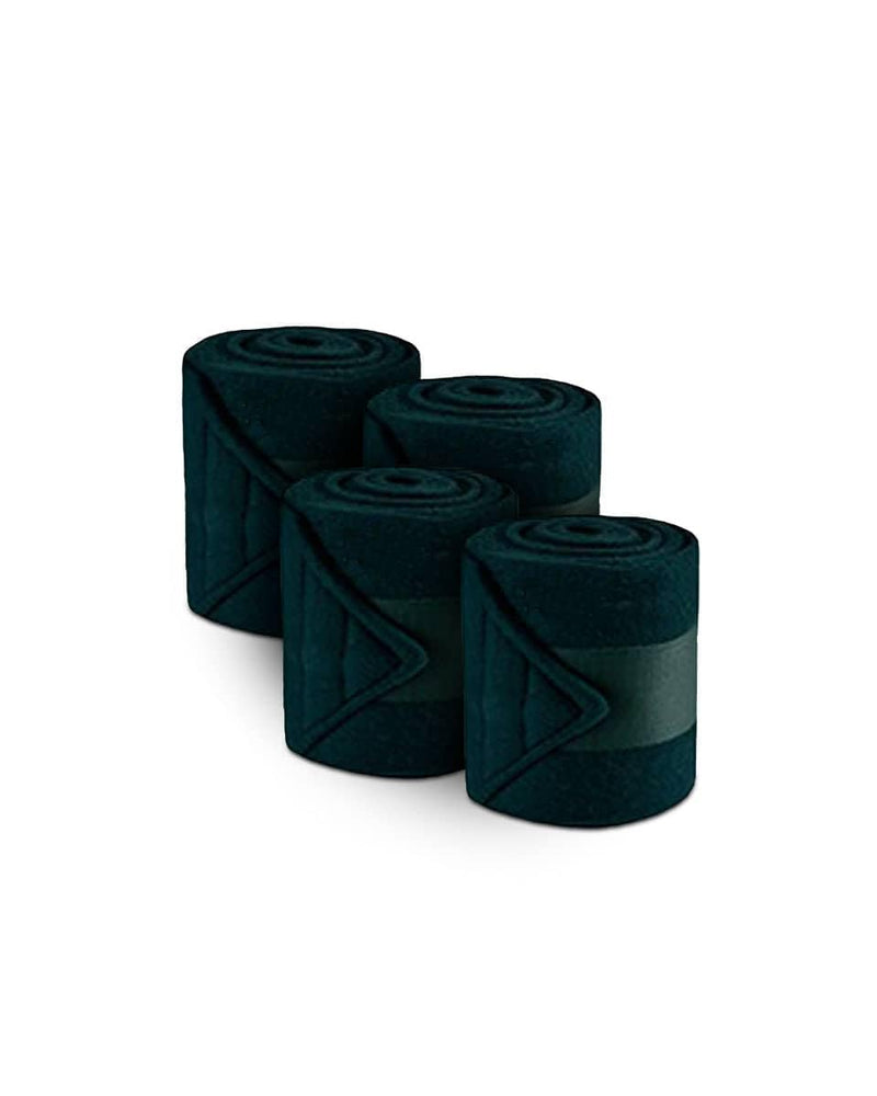 Fleece Polo Leg Wraps for Horses - Premium Thickness and Quality Including Storage Bag Green