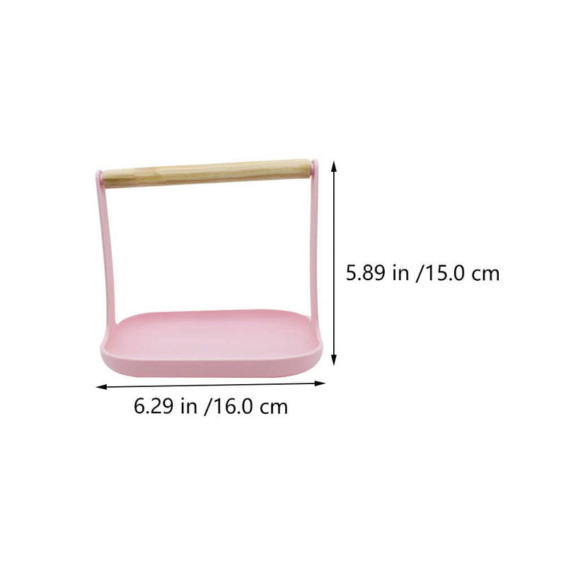 LUOZZY 2-in-1 Bird Training Stand & Perch - Wooden Shelf for Parakeets, Conures, Lovebirds & Cockatiels, Pink - PawsPlanet Australia