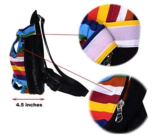 Pet Dog Carrier Backpack Mesh Camouflage Outdoor Travel Products Breathable Shoulder Handle Bags for Small Dog Cats (M, Rainbow) M - PawsPlanet Australia