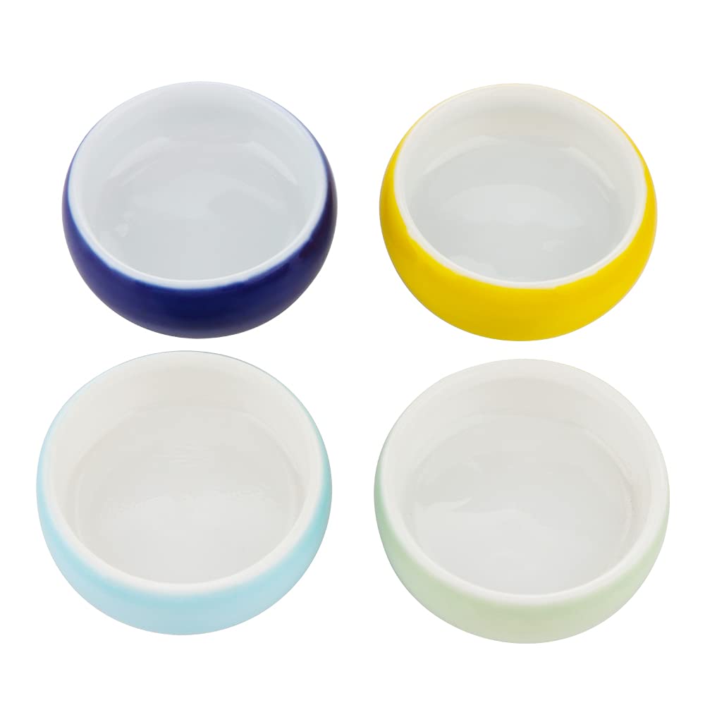 4 Pcs Hermit Crab Colorful Food Bowl Tarantula Water Bowl Spider Micro Ceramic Dish