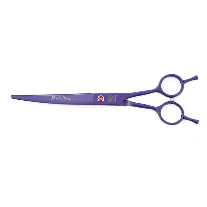 Purple Dragon 7.0 inch Rhinestone Decoration 3PCS Pet Grooming Scissors Dog Hair Cutting & Thinning Shears Set Violet - PawsPlanet Australia