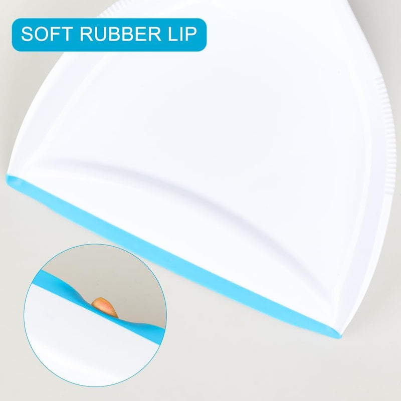 Pet Rubber Brush with Mini Dustpan,Dog Cat Hair Removal Brush with Squeegee,Portable Small Carpet Brush for Clothes,Cars,Sofa,Bed Sheet - PawsPlanet Australia