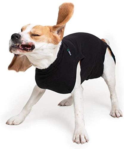 Suitical Recovery Suit for Dogs - Dog Surgery Recovery Suit with Clip-Up System - Breathable Fabric for Spay, Neuter, Skin Conditions, Incontinence - M+ Dog Suit, Black M+(24-28.3 in) - PawsPlanet Australia