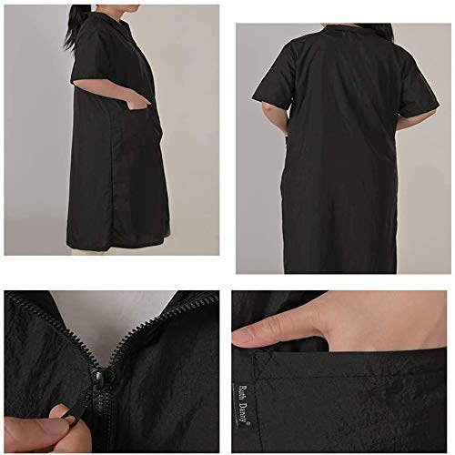 DHXYZZB Grooming Smock- Waterproof Grooming Workwear Barber Jackets for Women Men, Nylon Professional Pet Groomer Smock Apron Large Black - PawsPlanet Australia