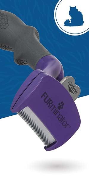FURminator deShedding Tool For Medium/Large Cats, Short Hair, Removes Loose Hair From Shedding Large - PawsPlanet Australia