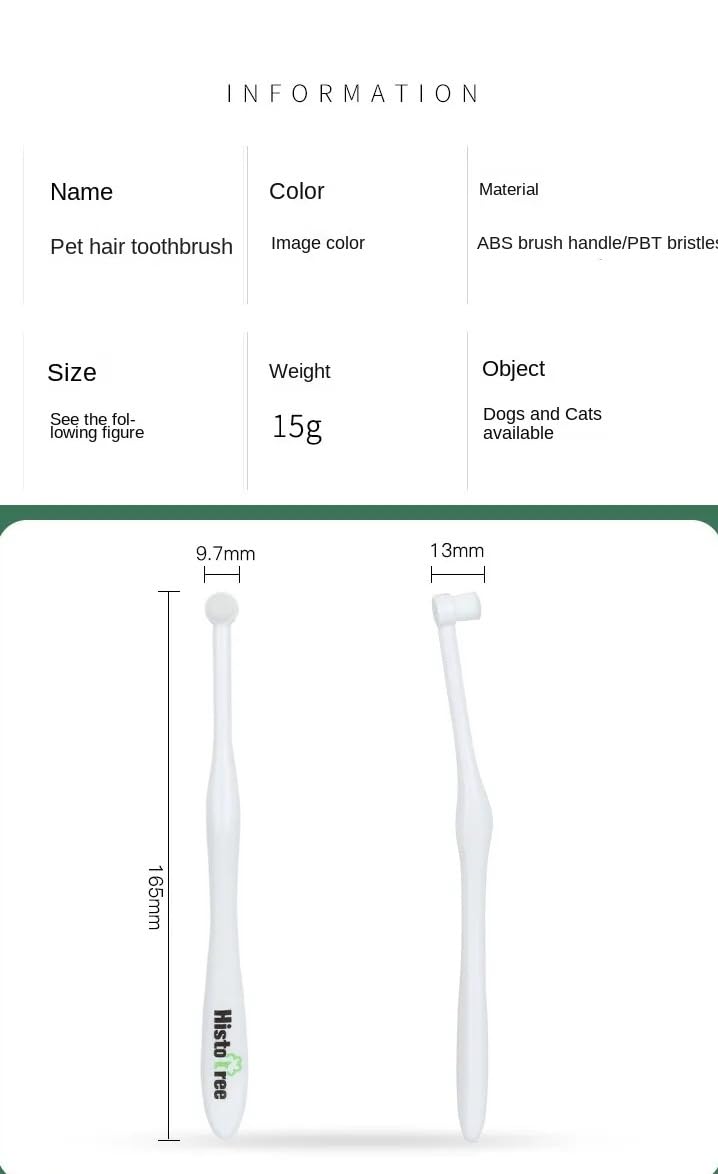 Micro Small pet Toothbrush, Cat and Dog Toothbrush, Dog Teeth Cleaning, Dental Brush for Small & Large Pets, Soft Bristle Brush for Dogs and Cats, Yorkies and Chihuahuas - PawsPlanet Australia