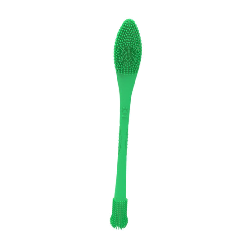 Pet toothbrush, cat care, toothbrush for dogs and cats as well as for small animals, green