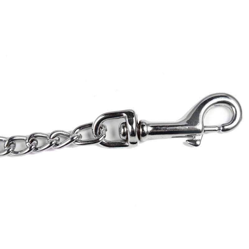 SGODA Metal Chain Heavy Duty Dog Leash, Chew Proof Dog Leash with Soft Handle for Large & Medium Size Pets Walking(4 ft. x 3.0 mm Black) 4 ft x 0.12 in - PawsPlanet Australia