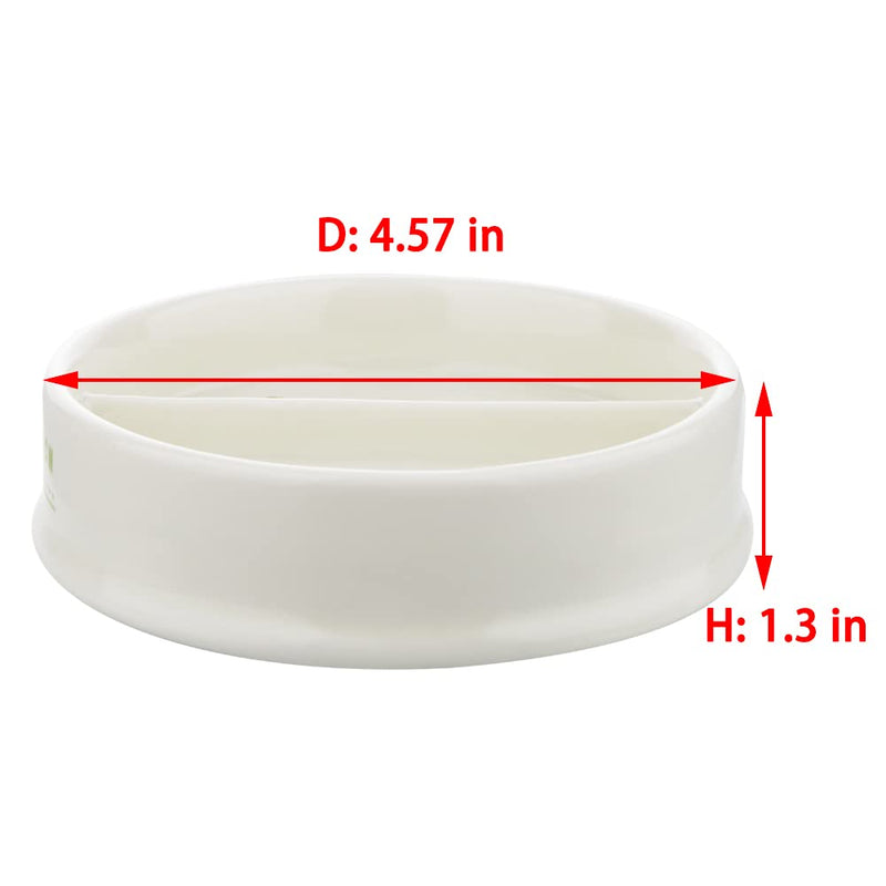 Small Pet Ceramic Food Bowl, Anti-Turning Food and Water Dish for Hedgehog Sugar Glider Guinea Pig Hamster Chipmunk Gerbil Rodent