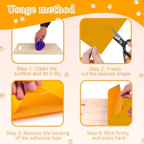 Dog Door Scratch Protector,Dog Nail File Board, Door Protector for Dog Scratching,self-Adhesive Instead of Emery Paper (13x9inch, Yellow) - PawsPlanet Australia