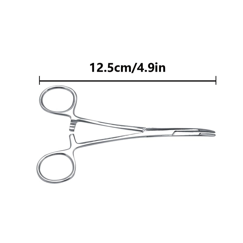 Hemostat Forceps, Stainless Steel Pet Dog Grooming Ear Cleaning Clamp Pets Cat Ears Hairs Tweezers with Curved Tip Antislip Locking Forceps Remover Tools Supplies Trimmer Accessories(Small) Small - PawsPlanet Australia