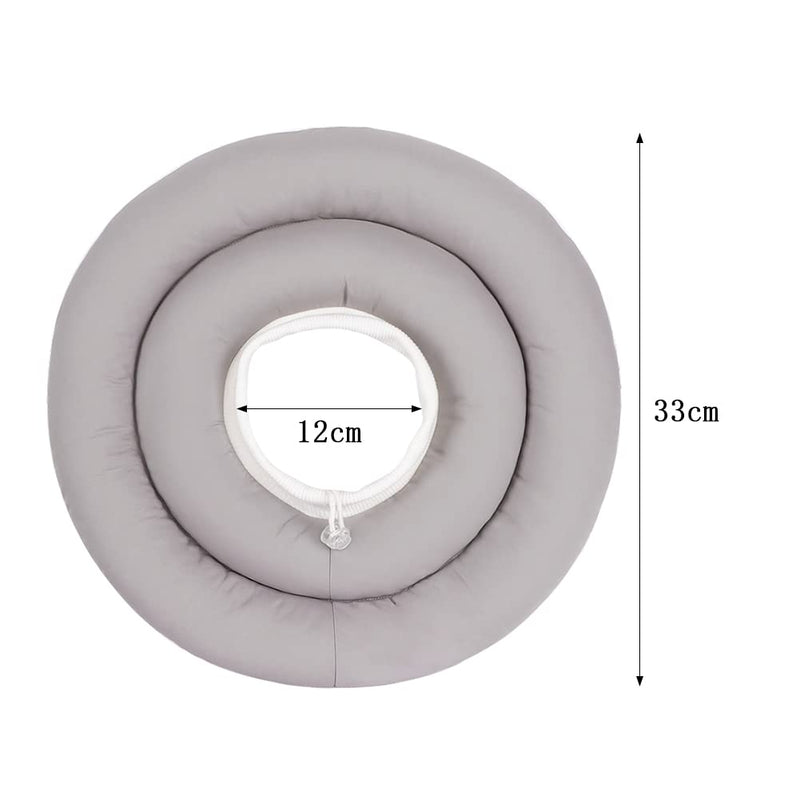 IBLUELOVER Collar Dog Cat Protective Collar Waterproof Protective Collar Antibite Elizabethan Collar Soft Dog Collar for Pets After Surgery Injury Recovery L gray